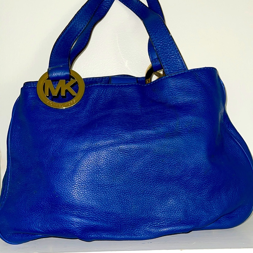 100% Leather COBALT BLUE Michael Kors Handbag 👜